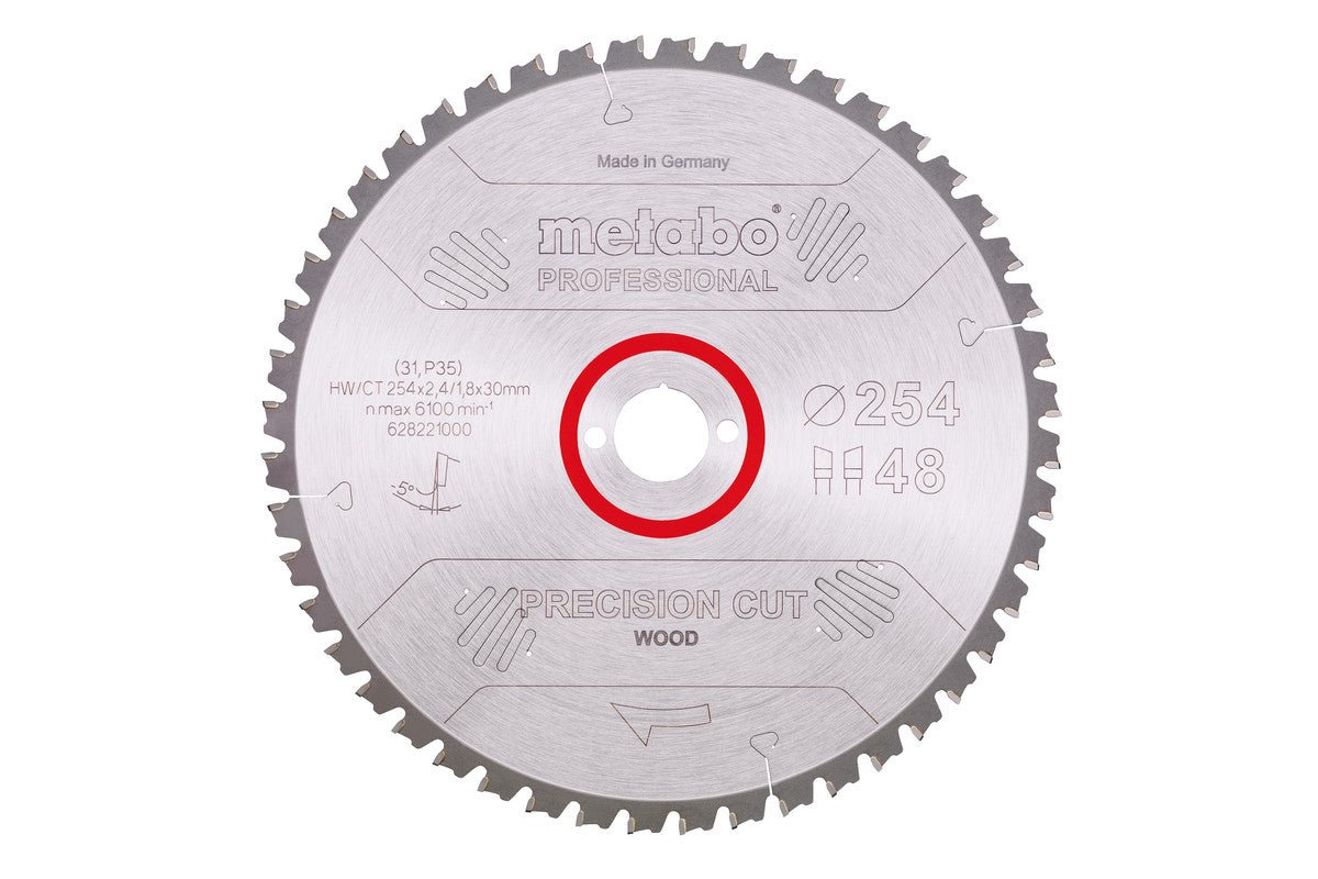 Metabo Hojas para sierras circulares "precision cut wood", calidad professional, para sierras circulares semiestacionarias — 628221000