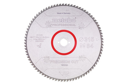 Metabo Hojas para sierras circulares "precision cut wood", calidad professional, para sierras circulares semiestacionarias — 628225000