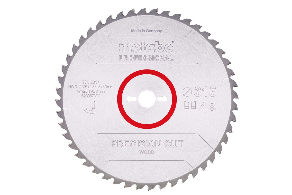 Metabo Hojas para sierras circulares "precision cut wood", calidad professional, para sierras circulares semiestacionarias — 628057000