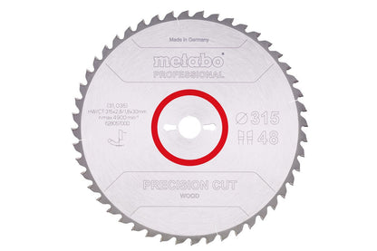 Metabo Hojas para sierras circulares "precision cut wood", calidad professional, para sierras circulares semiestacionarias — 628057000