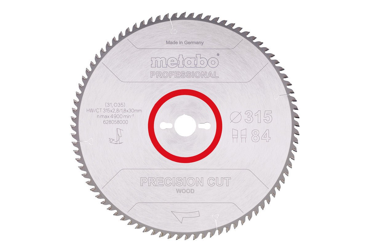 Metabo Hojas para sierras circulares "precision cut wood", calidad professional, para sierras circulares semiestacionarias — 628058000