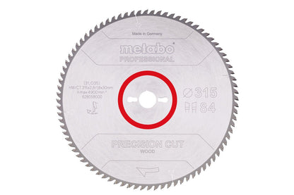 Metabo Hojas para sierras circulares "precision cut wood", calidad professional, para sierras circulares semiestacionarias — 628058000