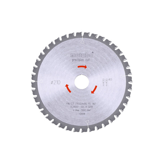 Metabo Hojas para sierras circulares "precision cut wood", calidad professional, para sierras circulares semiestacionarias