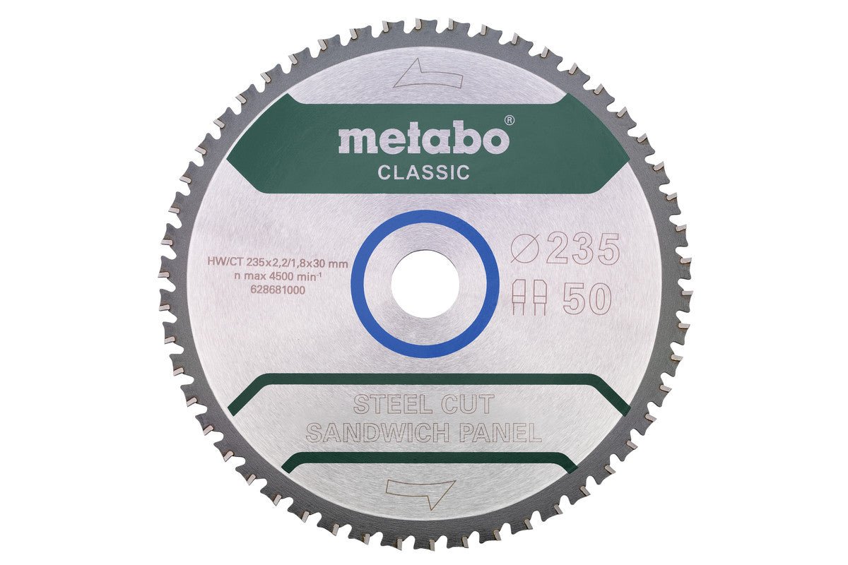Metabo Hojas para sierras circulares "steel cut/sandwich panel", calidad classic, para sierras circulares manuales — 628681000