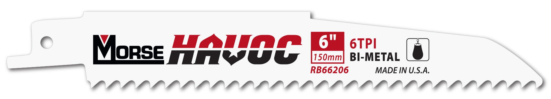 Morse RB126210T03 - Sierra de sable para trabajos de demolición Morse Havoc 305x22x1,6 mm. con 10 DPP (paquete 3 unidades) - Ferrotecnia