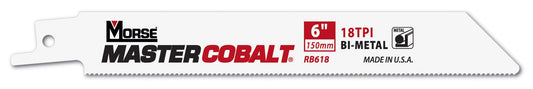 Morse RB618T50 - Sierras de sable para metal MASTER COBALT 6" 035 18T 50PK - Ferrotecnia