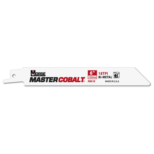 Morse RB618T50 - MASTER COBALT 6" 035 18T 50PK Reciprocating Saw Blades for Metal