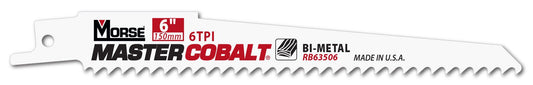 Morse RB63506T50 - Sierras de sable para madera MASTER COBALT 6" 035 6T 50PK - Ferrotecnia