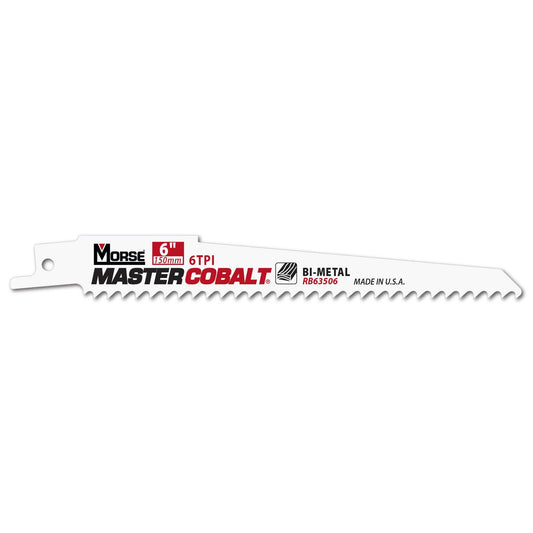 Morse RB63506T50 - MASTER COBALT 6" 035 6T 50PK Reciprocating Saw Blades for Wood