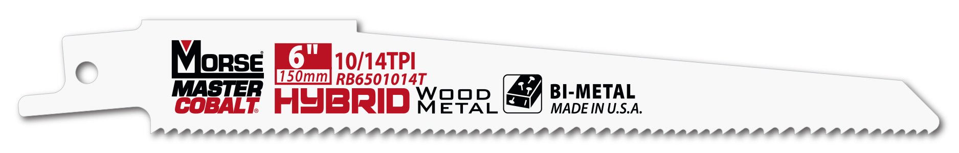 Morse RB6501014T50 - Sierras de sable para metal MASTER COBALT Hybrid 6" 050 10/14 50P - Ferrotecnia