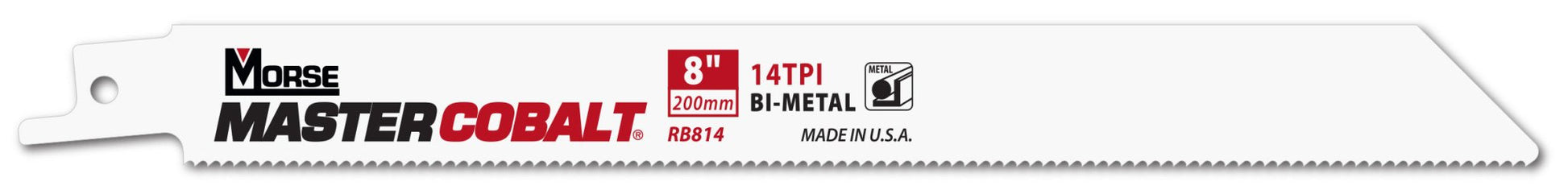 Morse RB814T50 - Sierras de sable para metal MASTER COBALT 8" 035 14T 50PK - Ferrotecnia