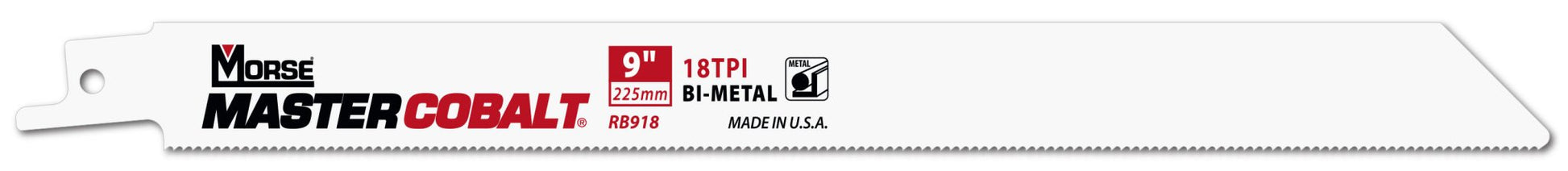 Morse RB918T50 - Sierras de sable para metal MASTER COBALT 9" 035 18T 50PK - Ferrotecnia