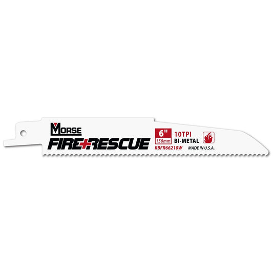 Morse RBFR66210WT03 - Sierra de sable para trabajos de rescate Morse Fire+Rescue 152x22x1,6 mm. con 10 DDP (Paquete 3 unidades) - Ferrotecnia