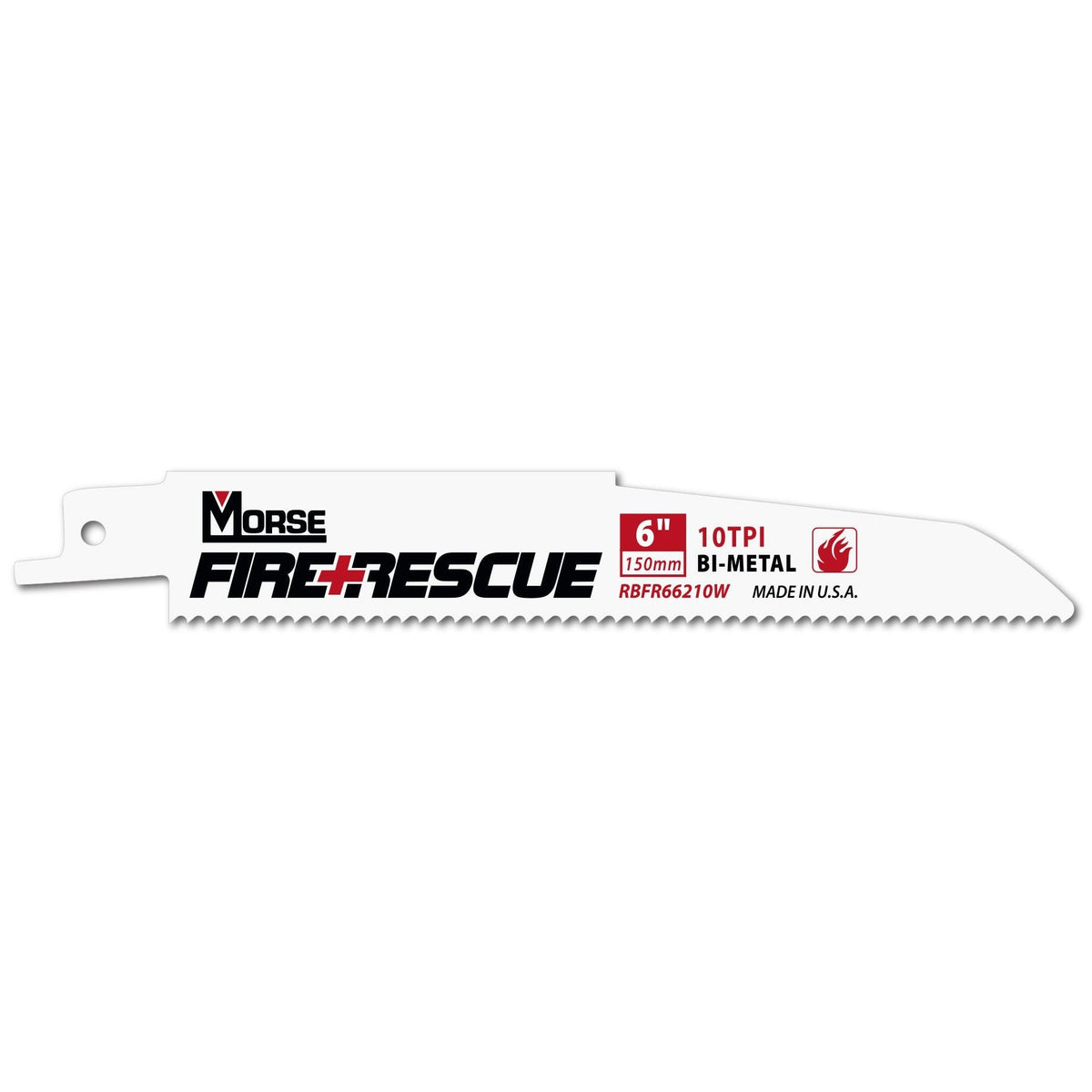 Morse RBFR66214WT03 - Sierra de sable para trabajos de rescate Morse Fire+Rescue 152x22x1,6 mm. con 14 DDP (Paquete 3 unidades) - Ferrotecnia