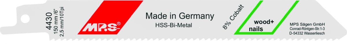 MPS - Hoja de sierra de sable Classic - Line - Wood 4430 - Ferrotecnia