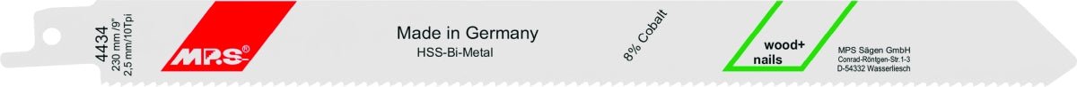 MPS - Hoja de sierra de sable Classic - Line - Wood 4434 - Ferrotecnia
