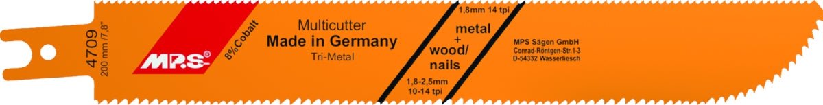 MPS - Hoja de sierra de sable Profi - Line 4709 - Ferrotecnia
