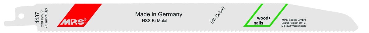 MPS - Hoja de sierra de sable Profi - Line - Demolición 4437 - Ferrotecnia