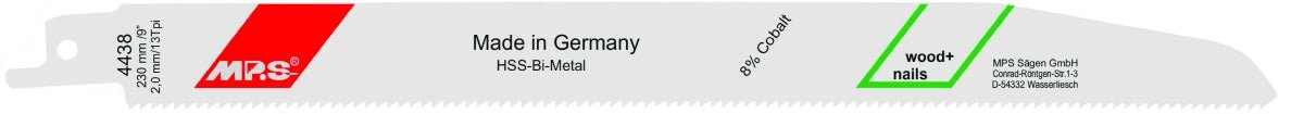 MPS - Hoja de sierra de sable Profi - Line - Demolición 4438 - Ferrotecnia