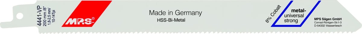 MPS - Hoja de sierra de sable Profi - Line - Metal 4441 - VP - Ferrotecnia