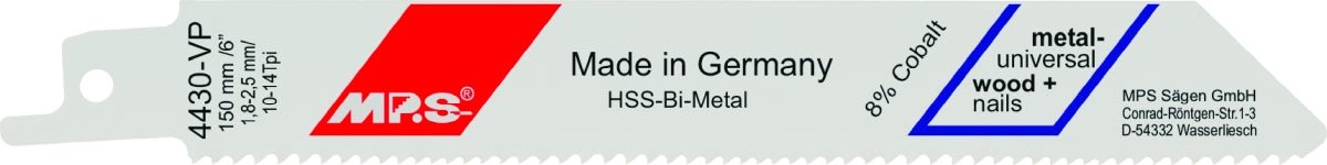 MPS - Hoja de sierra de sable Profi - Line - Universal 4430 - VP - Ferrotecnia