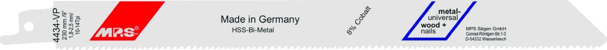 MPS - Hoja de sierra de sable Profi - Line - Universal 4434 - VP - Ferrotecnia