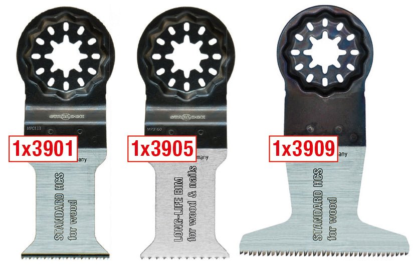 MPS - Juego de 3 hojas de sierra oscilantes para madera y metal 3900 - SET 3 - Ferrotecnia