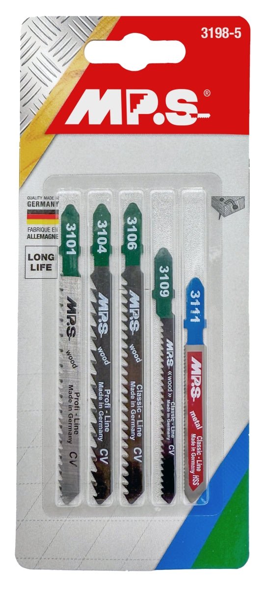 MPS - Juego de 5 sierras de calar madera y metal 3198 - 5 - Ferrotecnia