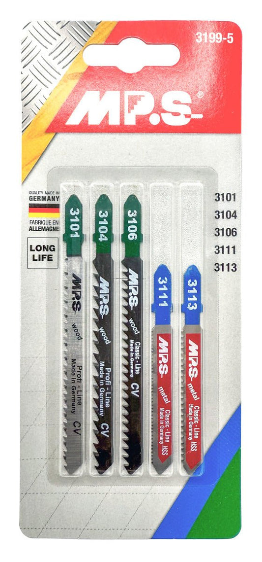 MPS - Juego de 5 sierras de calar madera y metal 3199 - 5 - Ferrotecnia