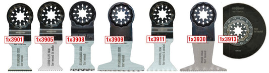 MPS - Juego de 7 hojas de sierra oscilantes para madera y metal 3900 - SET 7 - Ferrotecnia