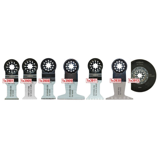 MPS - 7-Piece Oscillating Saw Blade Set for Wood and Metal 3900-SET 7