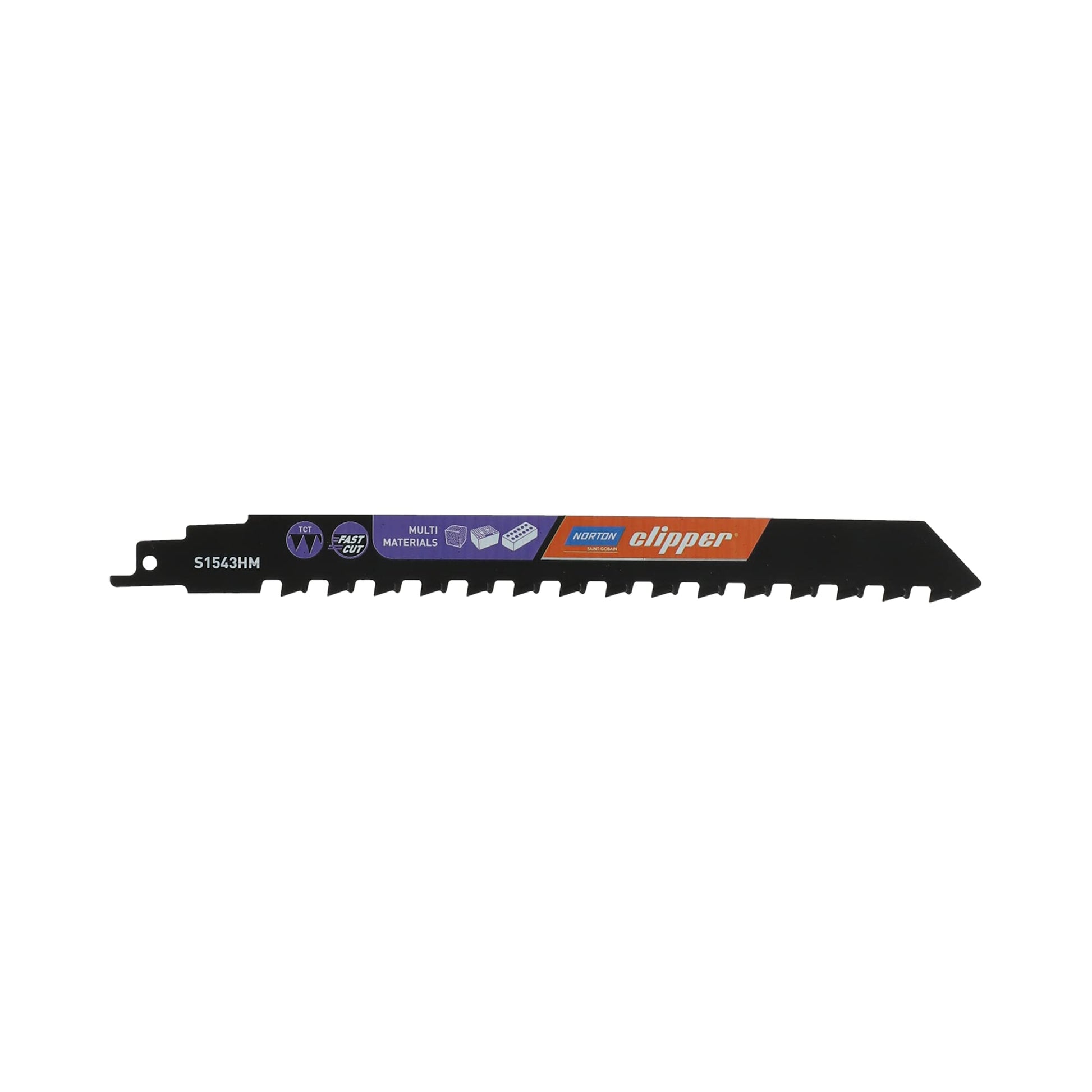 Norton 70184608354 - Hoja de sierra de sable S1543HM para ladrillo perforado y hormigón celular, 240 mm, 2 TPI (Lote de 2 uds)