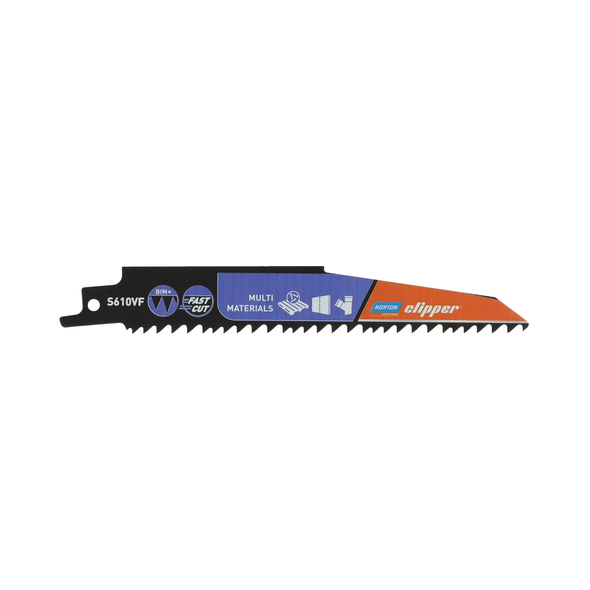 Norton 70184608365 - Hoja de sierra de sable S610VF, bimetal, 5-8 TPI, 152 mm, madera con clavos y metales no férricos (Lote de 2 uds)