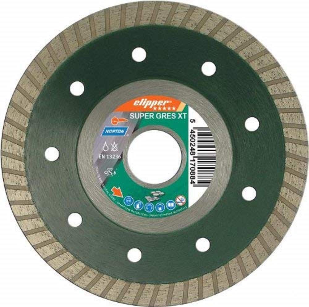 Norton 70184625427 - Disco de diamante Clipper Extreme Ceram, borde continuo turbo, 200 x 25,4 mm, segmento 10/1,4 mm