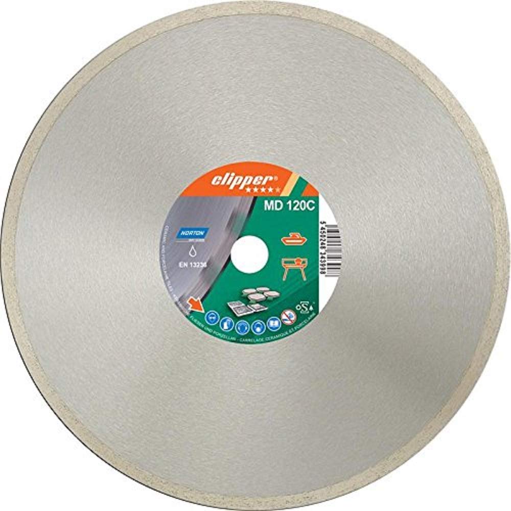 Norton 70184625561 - Disco de diamante Clipper Pro Ceram, borde continuo, 180 x 25,4 mm, segmento 9/1,6 mm