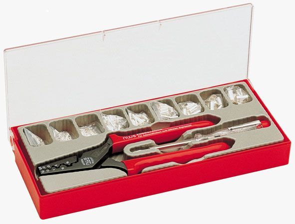 NWS 143 - BS - Estuche alicates prensa terminales + terminales - Ferrotecnia