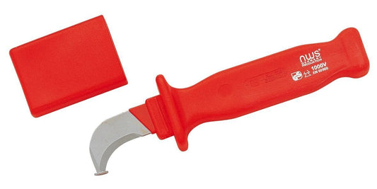 NWS 2043 - Cuchillo desarma cables hoja curva con tope protector (40+150 mm) - Ferrotecnia