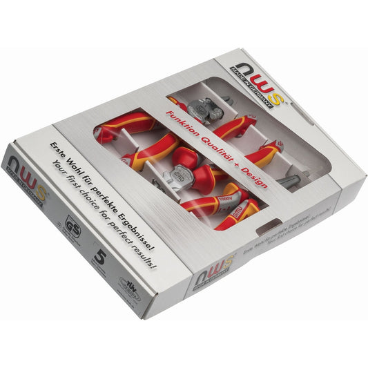 NWS 782 - Juego 3 alicates VDE (CombiMax 180 + corte diagonal 160 mod. sueco+ boca semiredonda recta 205)