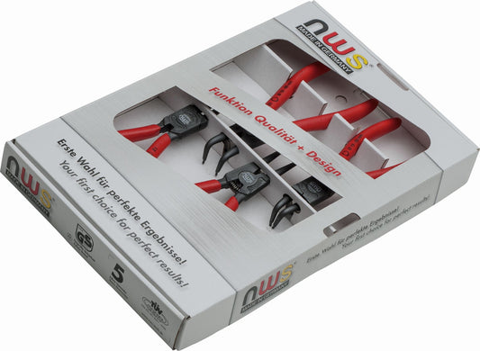 NWS 792 - Juego 4 pzas. Circlips ( 2 alicates rectos;2 alicates curvos ) - Ferrotecnia