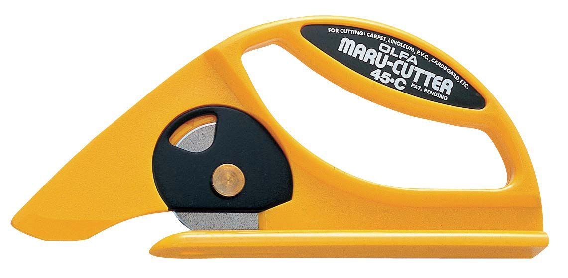 Olfa 45 - C - Cúter para moquetas, alfombras y plachas de goma con cuchilla circular de 45 mm - Ferrotecnia