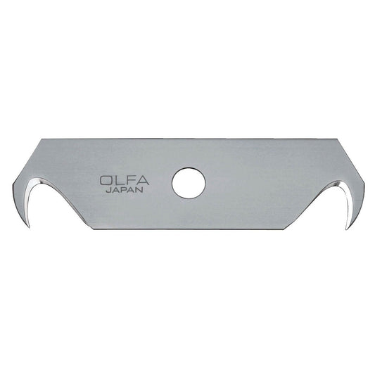 Olfa HOB-2 - Lot de 5 lames à crochet 64x17,5x0,4 mm argent