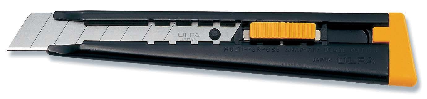 Olfa ML - Cúter con bloqueo automático y mango metálico y cuchilla de 18 mm - Ferrotecnia