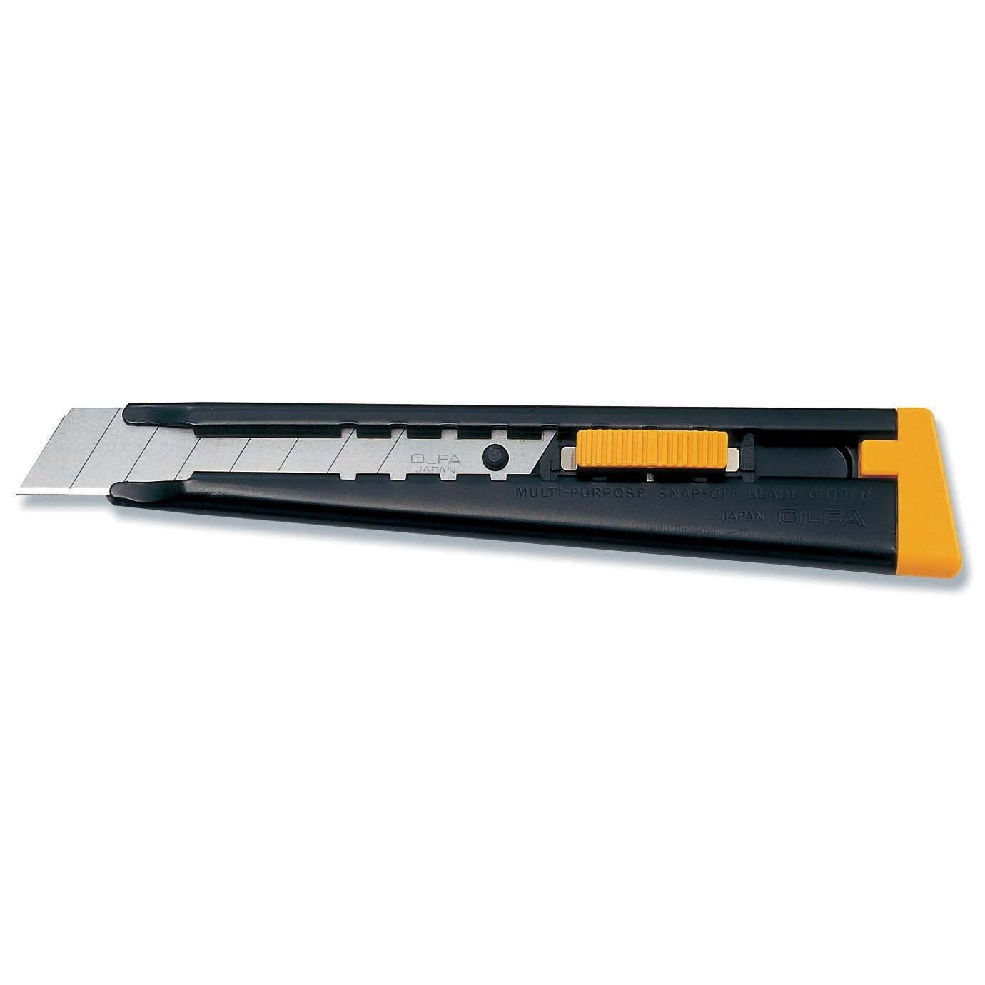Olfa ML - Cúter con bloqueo automático y mango metálico y cuchilla de 18 mm