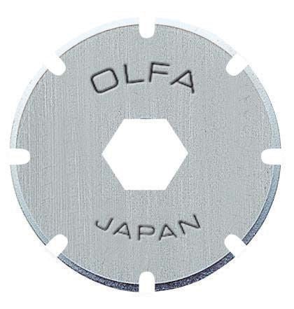 Olfa PRB18 - 2 - Pack de 2 cuchillas circulares perforadora 18x0,3 mm plateadas - Ferrotecnia