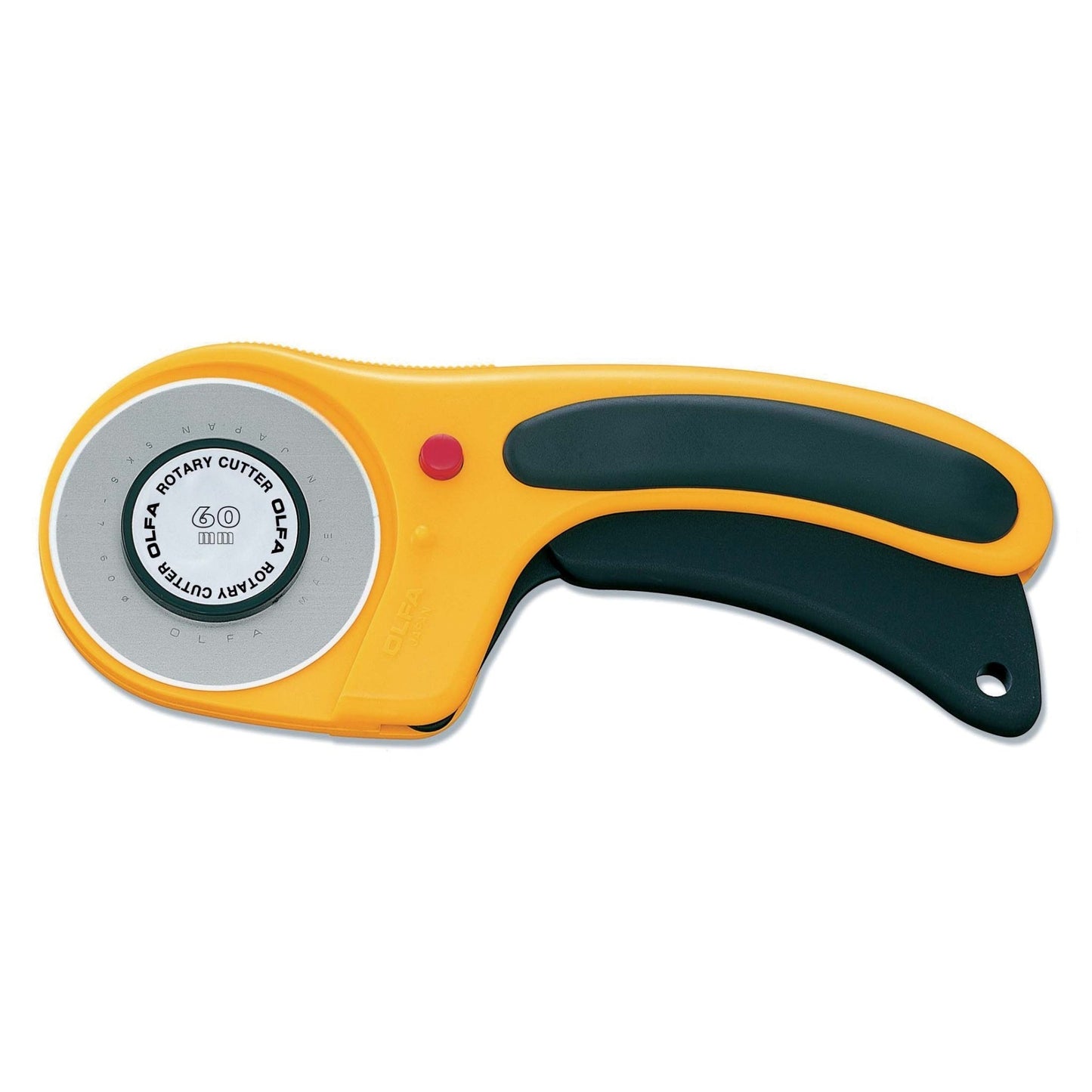 Olfa RTY-3/DX - Cutter rotatif avec verrouillage par bouton-poussoir et lame circulaire de 60 mm