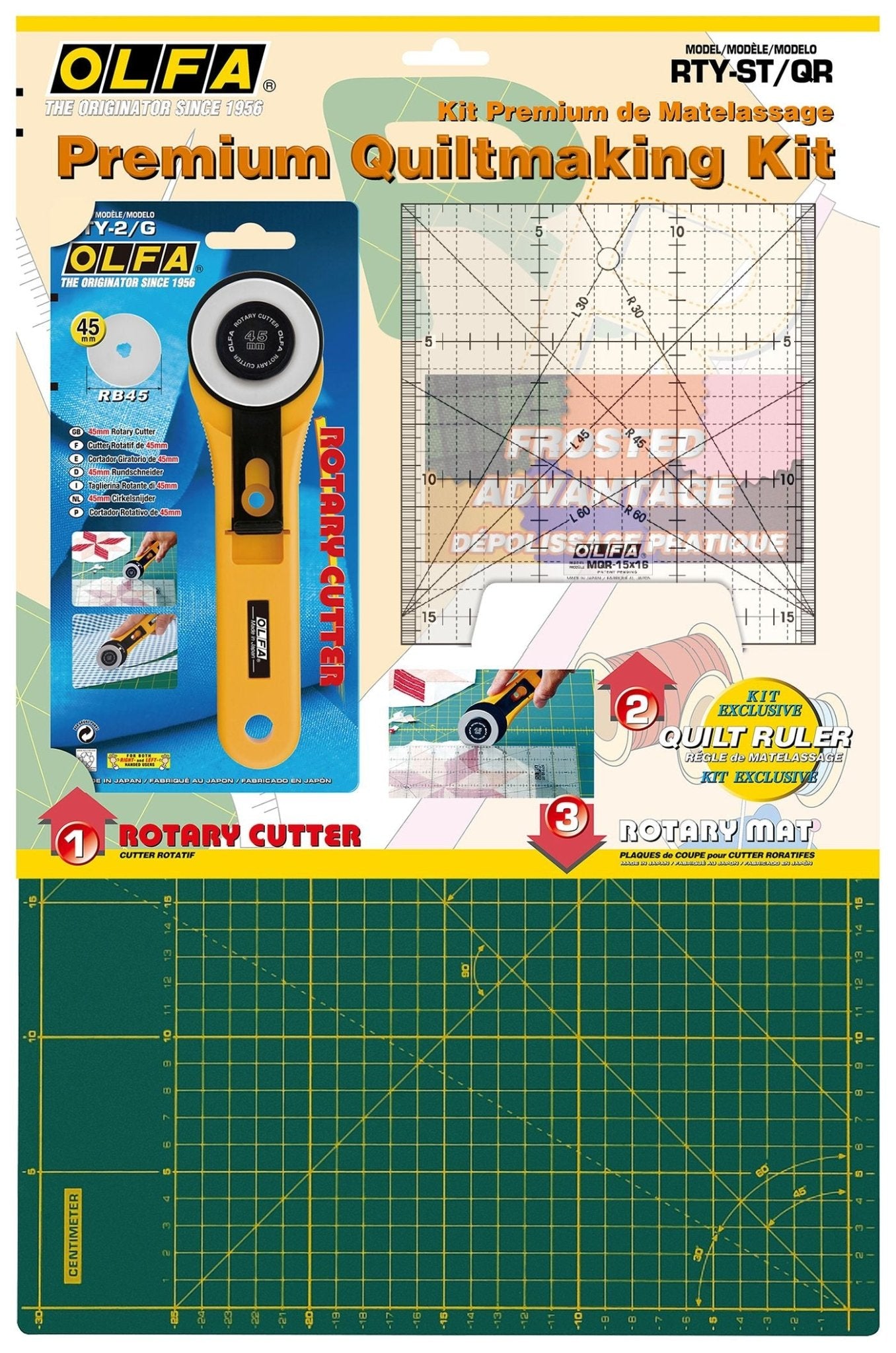Olfa RTY - ST/QR - Kit iniciación Patchwork RTY - 2/G + RM - IC - C - Ferrotecnia