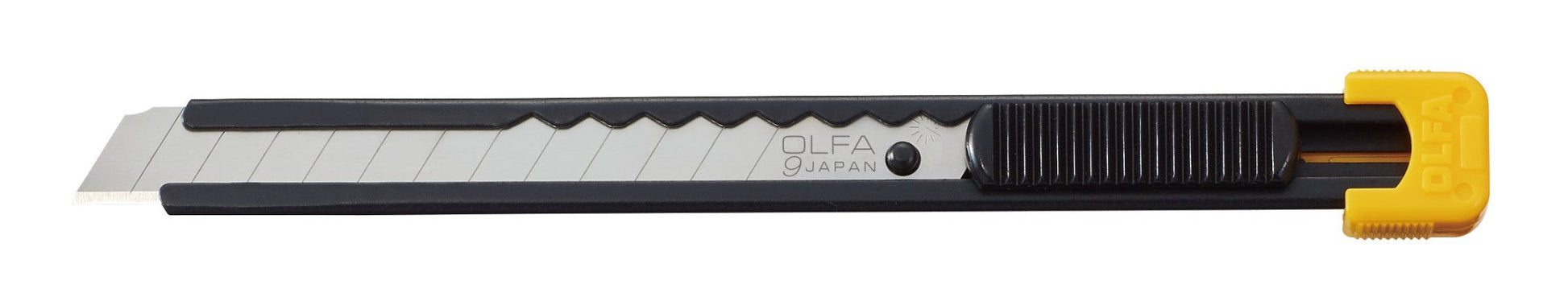 Olfa - S - Cúter compacto de bloqueo automático con mango metálico y cuchilla de 9 mm - Ferrotecnia