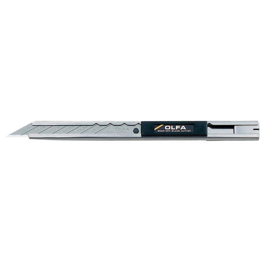 Olfa SAC-1 - Cúter con bloqueo automático, mango de acero inoxidable y cuchilla de 9 mm de ángulo de corte 30º - Ferrotecnia
