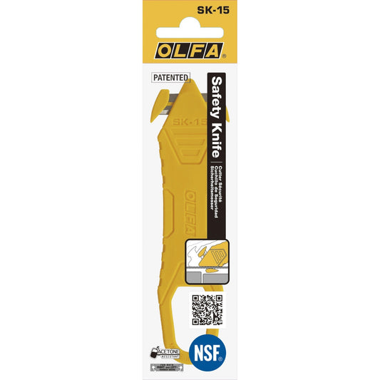 Olfa SK-15/DSB - Disposable safety cutter with hidden blades SK-15 in dispenser box (Pack of 60 units)