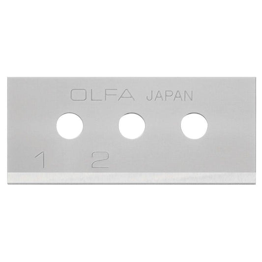 Olfa SKB-10/10B - Lot de 10 lames rectangulaires 40x17,8x0,4 mm argent